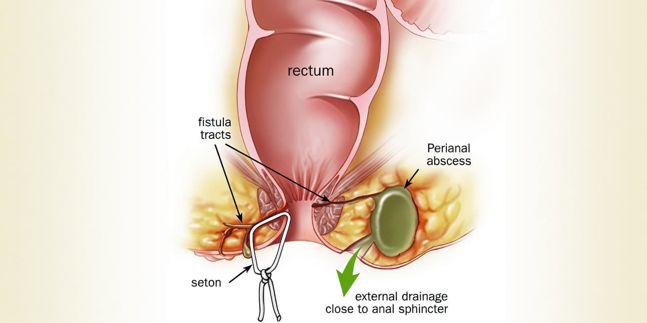 Illustration of anal fistula treatment planning